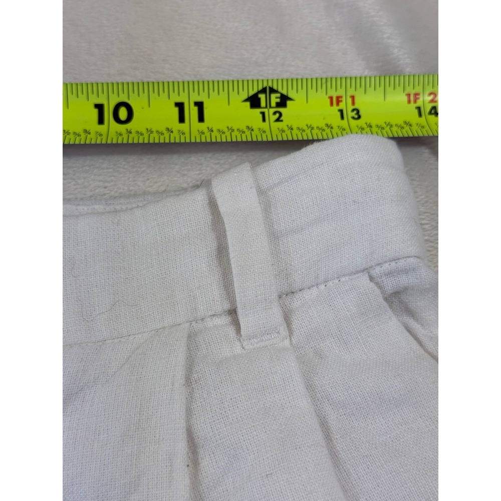 Abercrombie Fitch Womens S White Linen Blend Wide Leg Pants Coastal Minimalist - Picture 6 of 9
